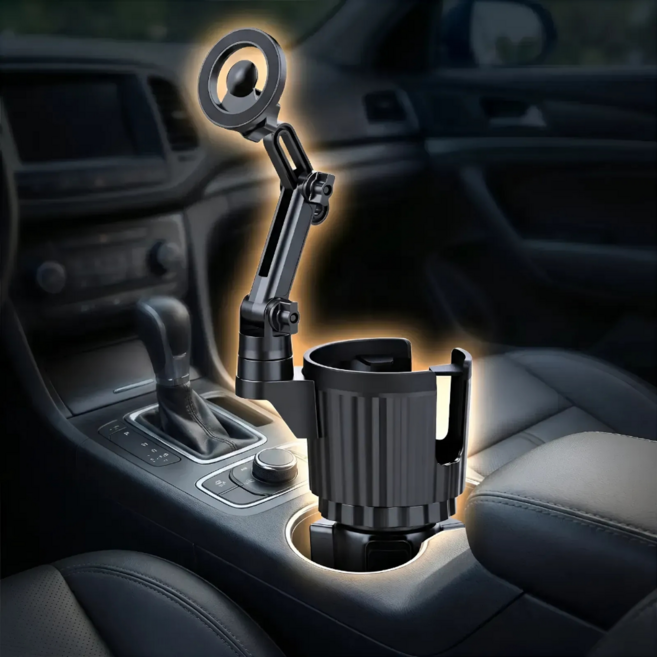 플로안느 맥세이프 컵홀더 휴대폰 태블릿 거치대 강력자력, 1개, 블랙