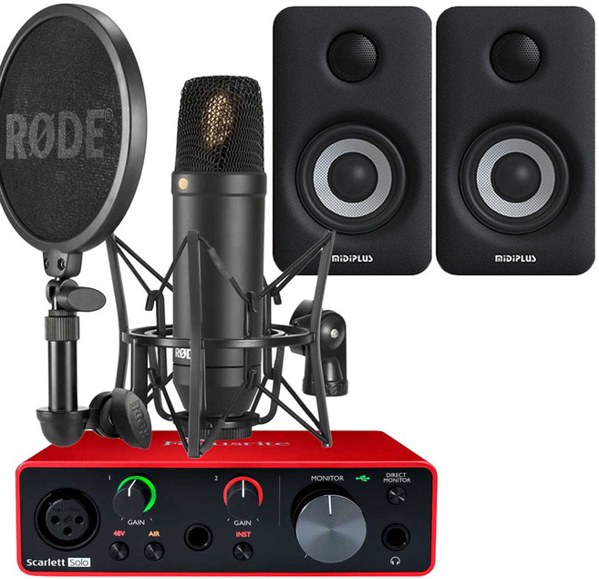 RODE NT1 KIT 패키지(NT1 KIT+스칼렛솔로3세대+MIDIPLUS MI3)