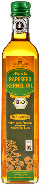 모리츠 독일 유기농 카놀라유 냉압착 유채유 비정제 유채씨 기름, 1개, 500ml