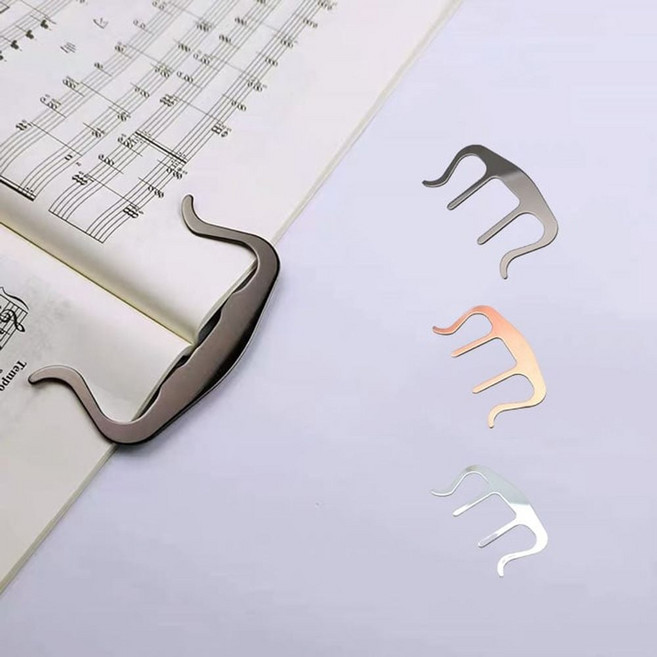 피아노 악보 집게 고정용 글립 페이퍼 홀더 음표집게 wit+0297fd, 로즈 골드