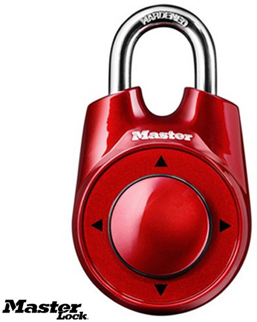 마스터락 철물대장 방향 자물쇠 1500ID 레드, 1개
