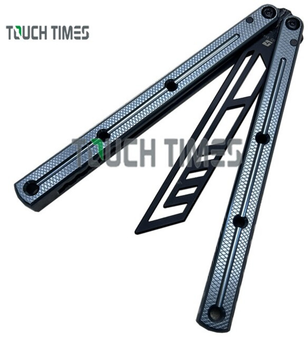 연습용 발리송 ARMED SHARK Krake Raken(Kraken) V3 클론 송 플리퍼 나비 트레이너 나이프 7075 알루미늄, [07] Inked Gray V3, 1개, 03 Inked Gray V3