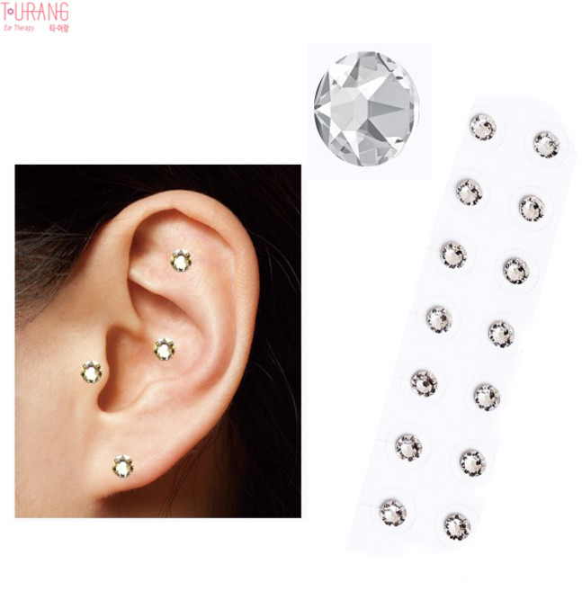 SWR 이혈패치 귀패치 귀지압 귀침 이침 혈자리 경혈점 귀걸이 수지침 한방침 미니침 손침 한의원침 귀고리 뜸질기 찜질기 부항 쑥뜸 이혈도, 15사파이어, 1세트