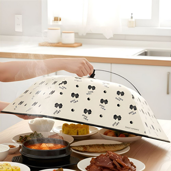 도토리컴퍼니 상보 원터치 밥상 보온 음식덮개, 1개