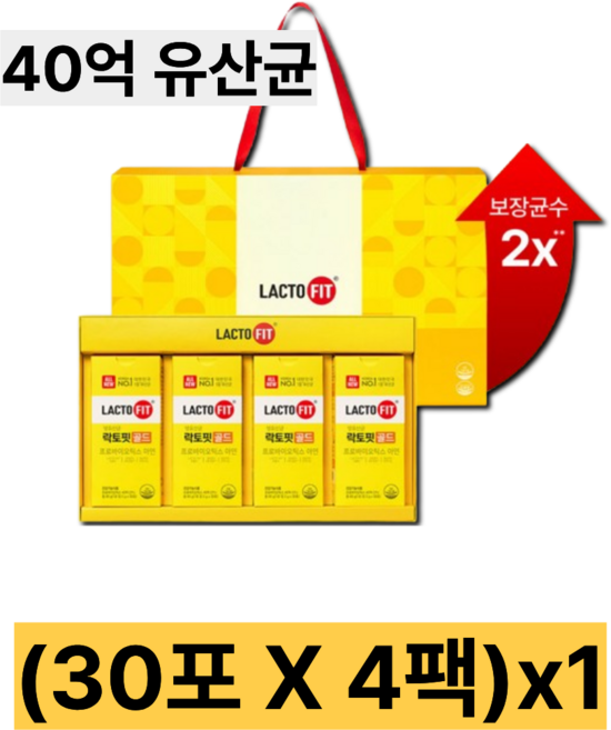 ALL NEW 락토핏 골드 선물세트 1세트 (30포x4박스), 1박스