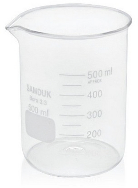 [블랜딩용품]유리비커 50ml/100ml/250ml/500ml/1L, 250ml, 1개