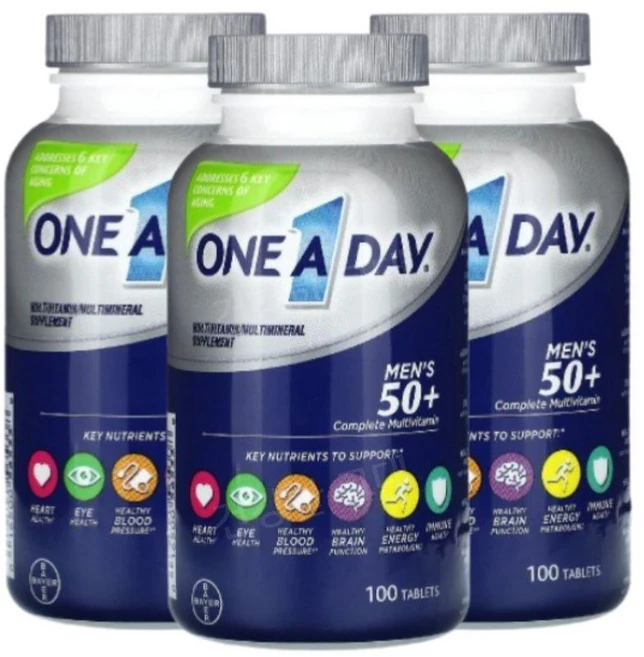 원어데이 50세이상 남성용 종합 멀티비타민 100정 2개 바이타민 Multivitamin - 쿠팡