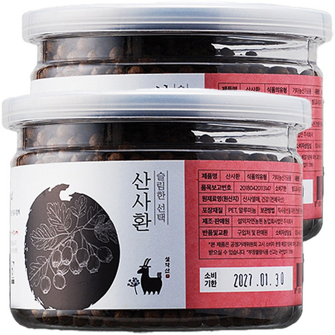 1+1 설약산 산사환 소화개선 혈액순환 피로회복 면역강화 국산 강원도 190g, 2개