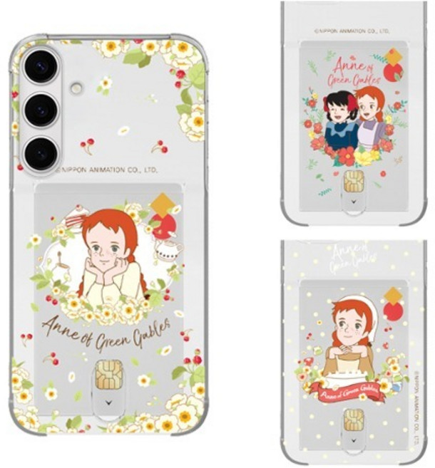 갤럭시S25플러스 (S936) 빨강머리앤 초록지붕의하루 에어쿠션 카드 젤리 투명 케이스