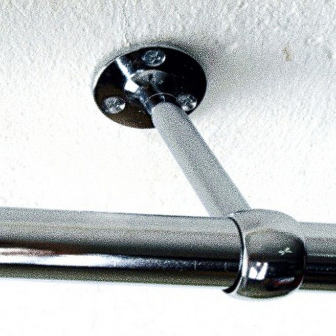 브룩상점 양구소켓 25파이 옷걸이봉 브라켓 흑색단구브라켓 마구리 조인트, 1) 25파이/양구/50mm