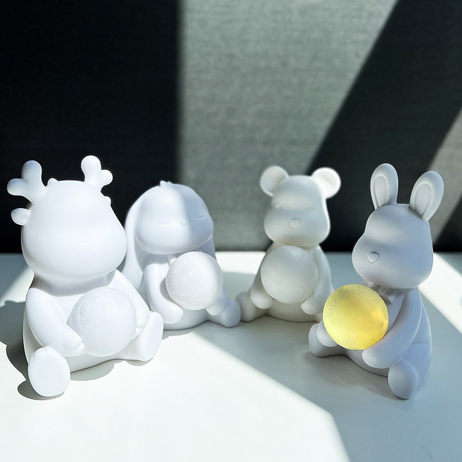 파티지엥 푸어링 플루이드 아트 베어브릭 토끼 용 곰 강아지 교구 집콕놀이, F-15 래빗 S, 1개