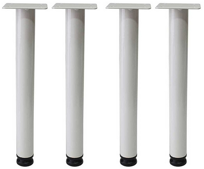 리폼플러스 원형조절다리 300mm 철재 가구다리, 화이트, 4개