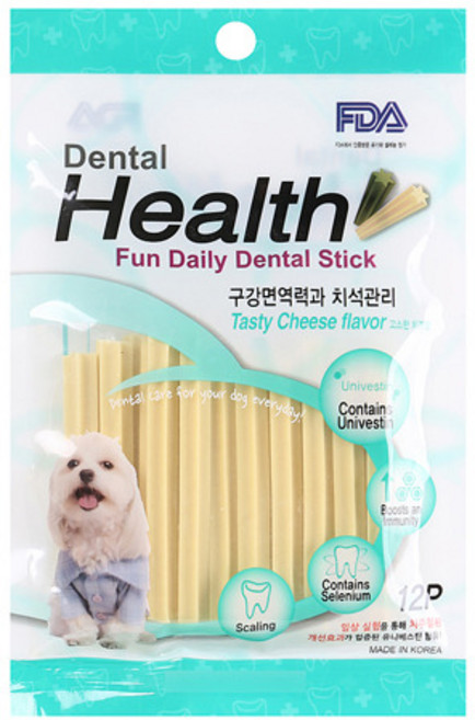 덴탈헬스 펀 데일리 애견껌, 치즈, 50g, 1개