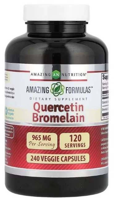 어메이징뉴트리션 퀘르세틴 브로멜라인 240 베지캡슐, 1개, 240정 - 쿠팡