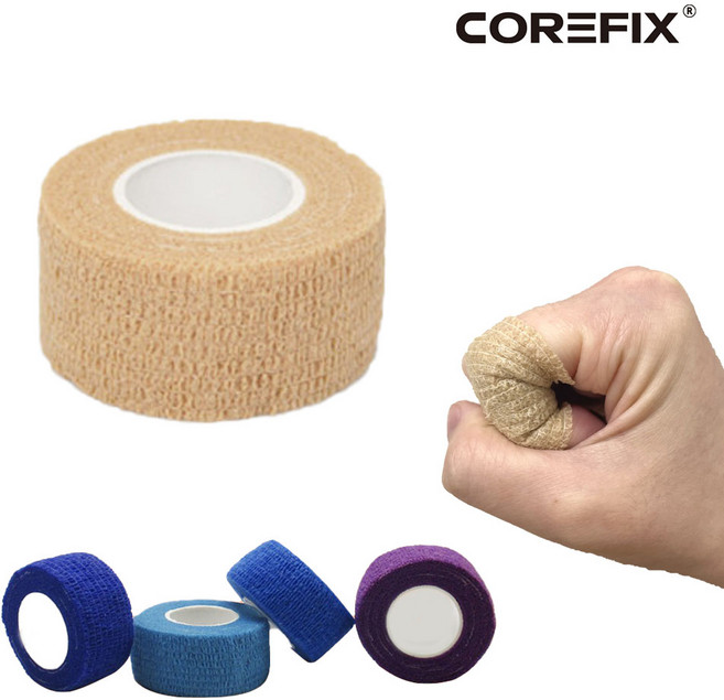 코어픽스 스포츠 압박 손가락 탄력 자가점착 접착 코반 붕대 밴드 테이프 2.5cm 4.5m, 1세트, 8개입