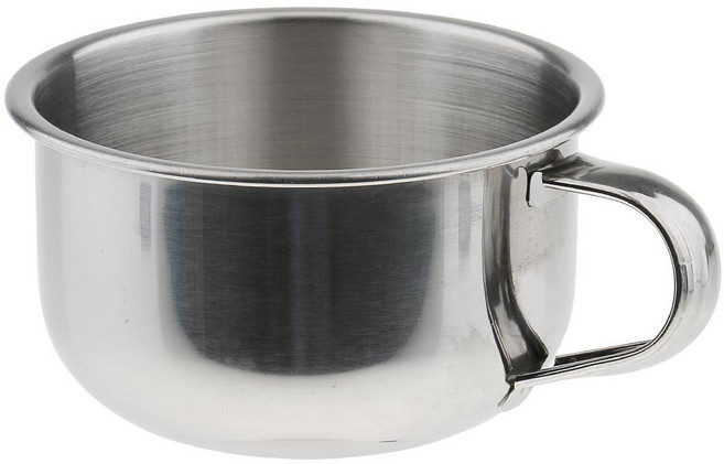 스텐 쉐이빙볼 면도 거품통 바버샵 클래식 면도 셀프 면도통 그릇, 1개