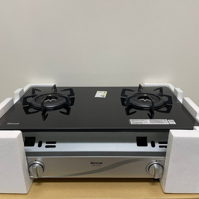 Rinnai 林內 嵌入式雙口玻璃瓦斯爐 RBTS-Q230G(B), 1個