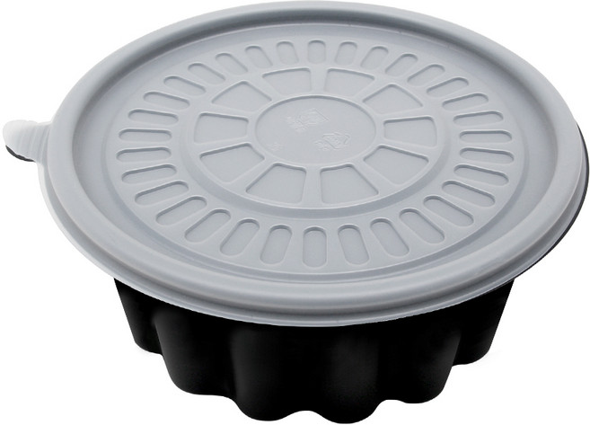 [일용상회]면용기 JH 195파이 대 1400ml 400세트 검정, 400개, 1세트