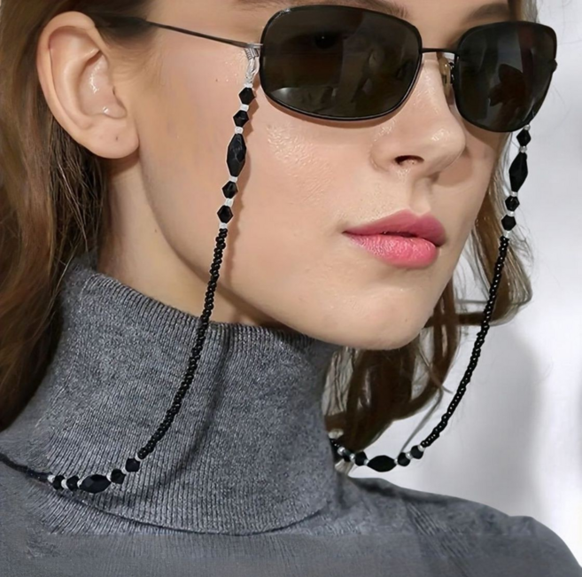 안경 분실 방지용 빈티지 구슬 장식 비즈 체인 스트랩 선글라스 목걸이형 아크릴 안경줄