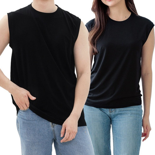 예스플러스 국산 기능성 쿨링드라이핏 민소매 나시티 3장세트/남녀공용