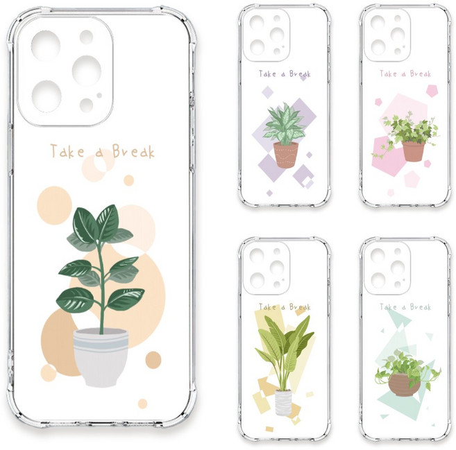 TRON iPhone 17e 手機殼 清新文青風盆栽 四角防摔軟殼