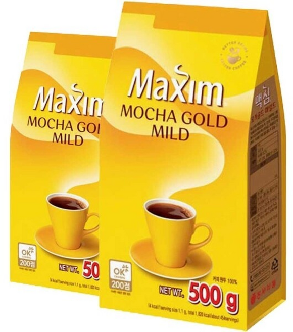 맥심 모카골드 커피 리필, 2개, 500g, 1개입