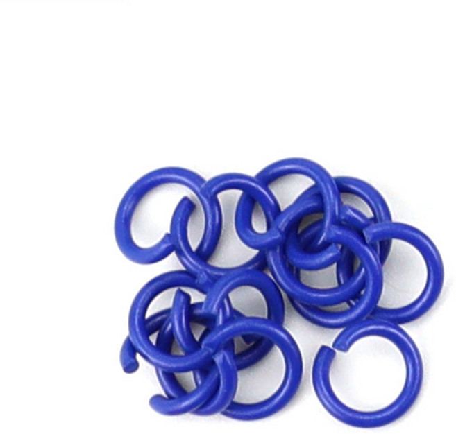 미니컬러o링 8mm 철제 금속 연결고리 개고리 열쇠 키링 키홀더 연결 만들기 체인 부자재 비즈 재료 칼라, 블루