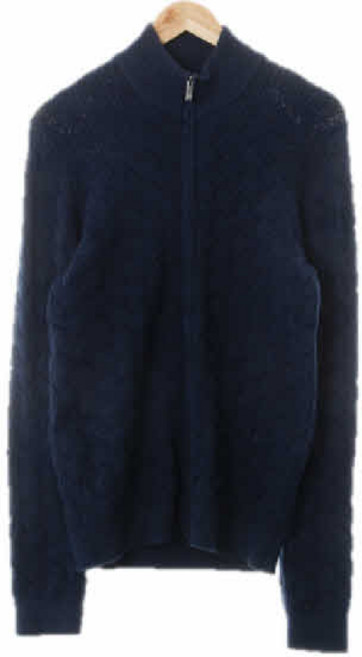 마시모두띠 5189 네이비 꽈배기패턴 미들넥슬림니트집업 [M] 수지네 구제