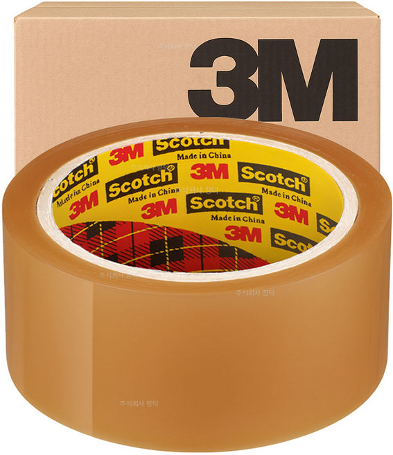 3M 박스테이프 372KS 48mm X 40M OPP 포장테이프, 50개, 황색