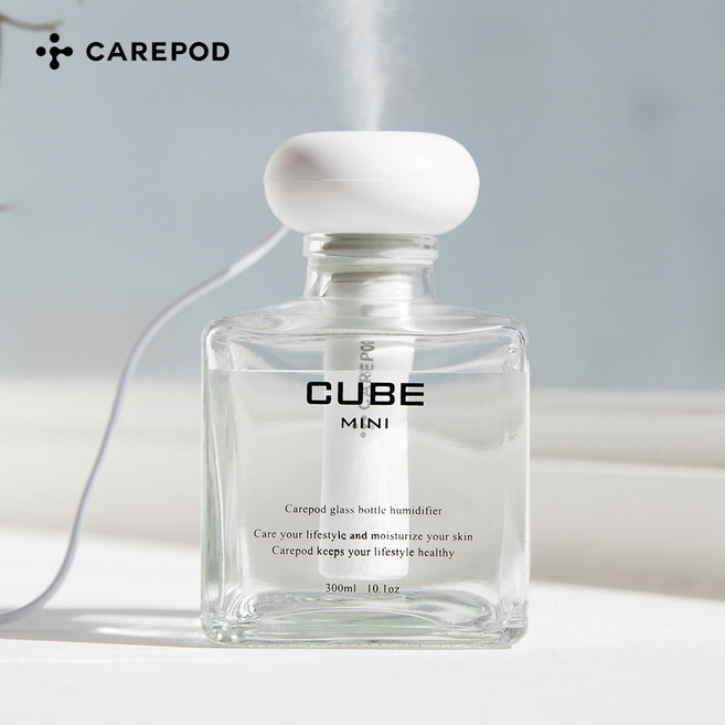 케어팟 미니 유리병 USB 큐브 가습기, 큐브미니가습기