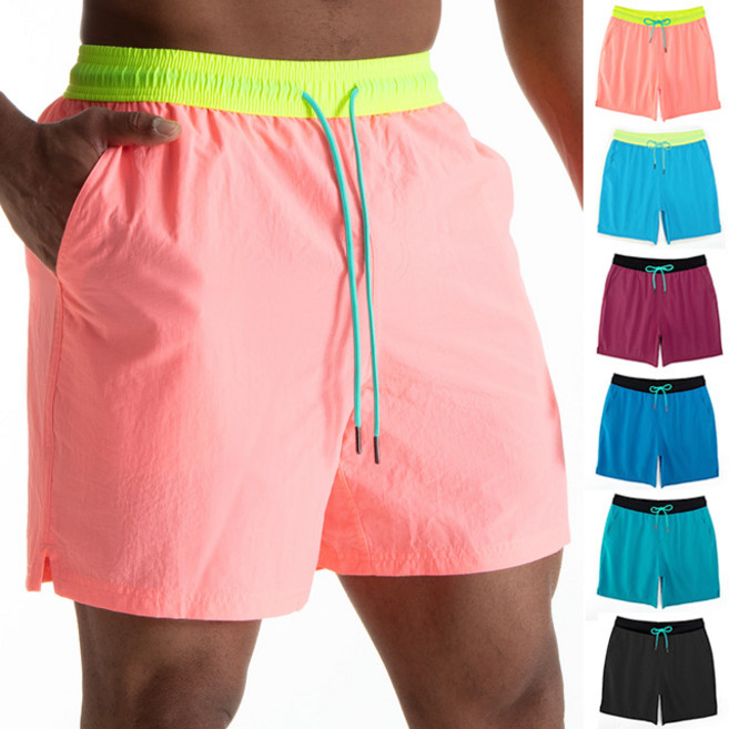 스토리원 JG-SSBM026 남성 배색밴딩 수영복 반바지 스윔팬츠