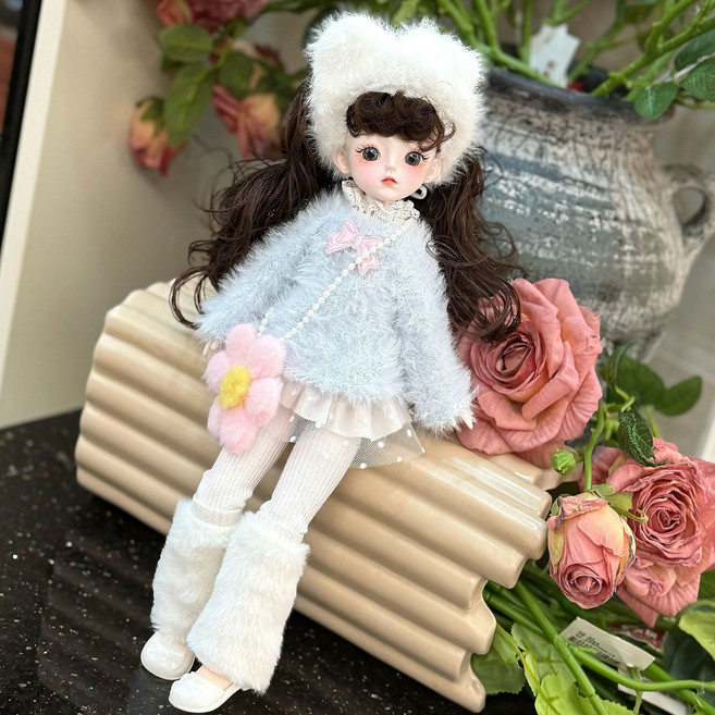 BJD 6分 30厘米 可愛洋娃娃 換裝玩具 套裝, 1個, 29CM.【米曉糍】【衣服+鞋子+娃娃】整套娃娃29.99cm
