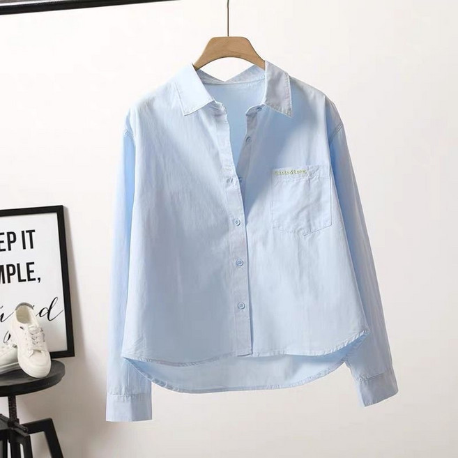 Zoovit 여성 긴팔 면 셔츠 데일리 루즈핏 남방 100%면