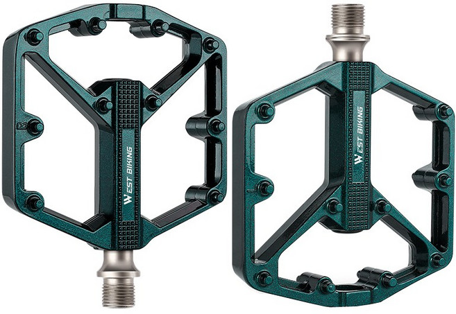시그니처베이지 3베어링 자전거 페달 YPZ109, 1개, 그린