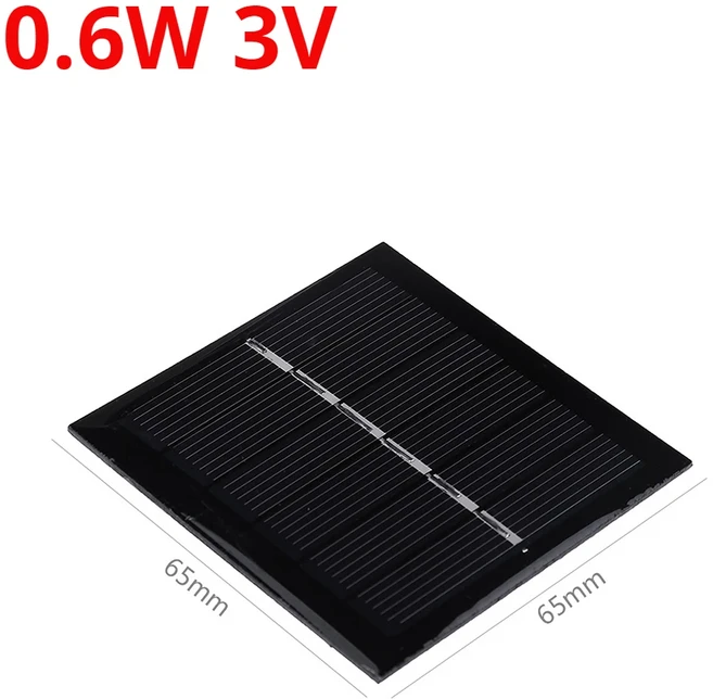 마이크로 태양 전지 보드 휴대용 충전기 폴리 실리콘 DIY 시스템 3W 5V, 04 0.6W 3V, 01 빠른  Mainland