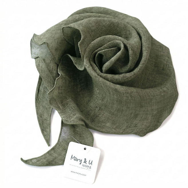 메리앤유 파스텔톤 린넨 미니 삼각 쁘띠 여름 스카프 국내산