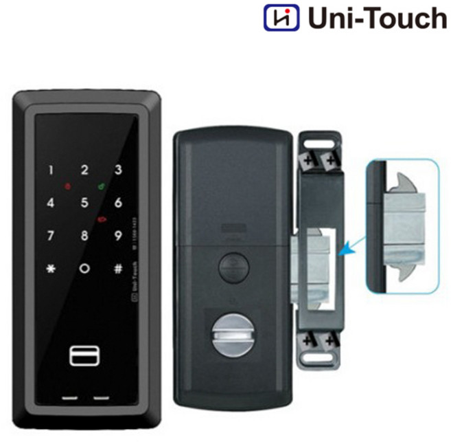 유니터치 후크도어락 SKBC(TB)800 미닫이도어락 샤시도어락 미닫이문 여닫이문 T볼트 더블후크 디지털도어락 / 키, 고객직접설치, SKBC(TB)800 고객직접설치