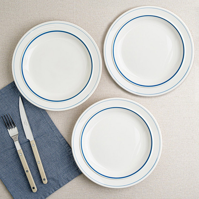 시라쿠스 메이플 홈카페 디저트접시 원형접시, 3개