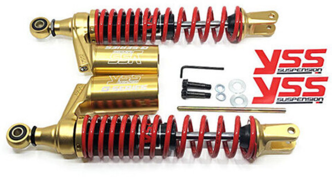 혼다 pcx125 리어 서스펜션 YSS 쇼바 레드 골드 튜닝 전년식 PCX, 21년식이후 ABS 및 CBS전용365mm, Red Gold - 레드 골드, 1개