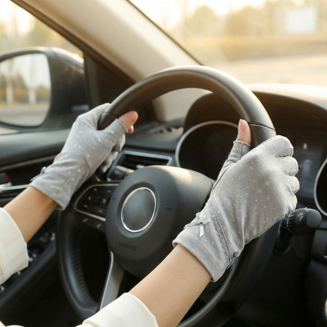 소보카 여성 운전장갑 미끄럼방지, 1세트, 그레이