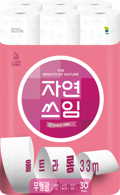 자연쓰임 천연펄프 울트라롱, 30롤, 2개