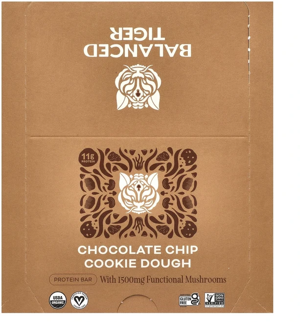 지금 곧 품절됩니다 Balanced Tiger Protein Bar 초콜릿 칩 쿠키 도우 바 12개 개당 44g(1.55oz) 서둘러주시면 감사하겠습니다, BalancedTigerProteinBar초콜릿칩쿠키도, 44g - 쿠팡