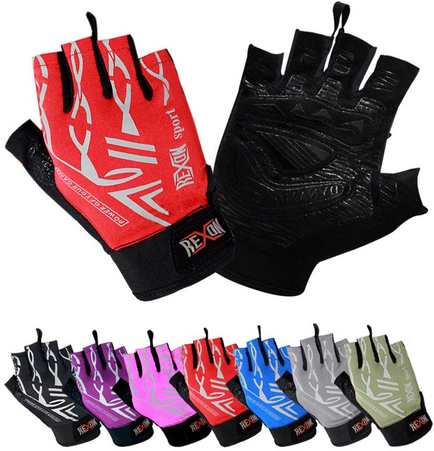 와이쇼핑 렉스온 반장갑 S.S 등산장갑 자전거장갑 레저용, 레드, 1개