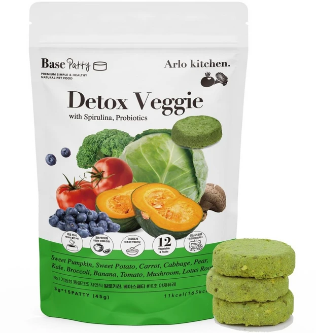 알로키친 강아지 12종 야채 자연식 디톡스베지 15개입, 45g, 1개 - 쿠팡