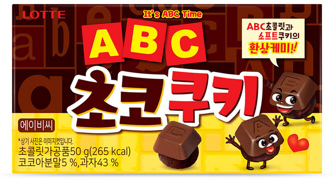 롯데 ABC초코쿠키, 50g, 14개