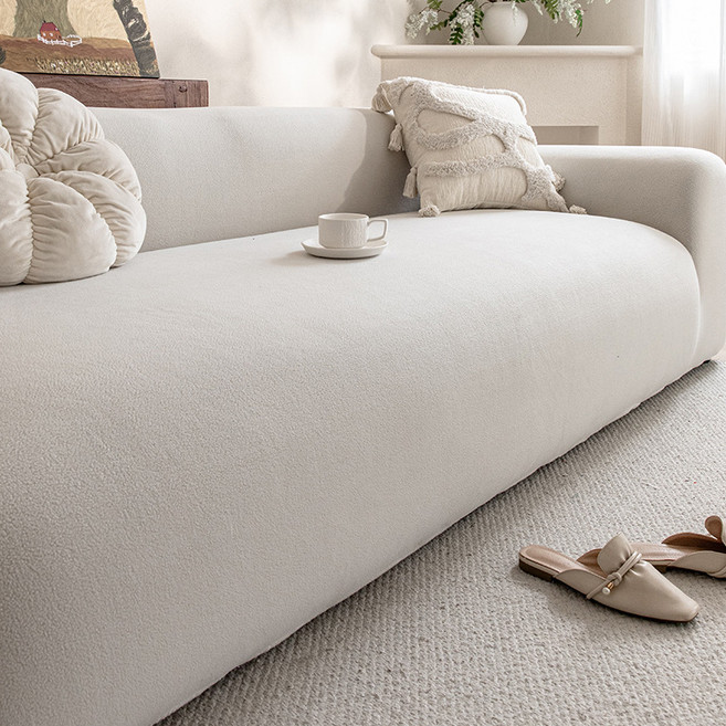 사계절 먼지방지 고탄력 미끄럼방지 일체형 소파커버+고정스펀지, 1개, 라이트 그레이