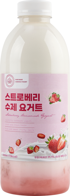 프리미어원유로 만든 수제딸기요거트, 1개, 1L