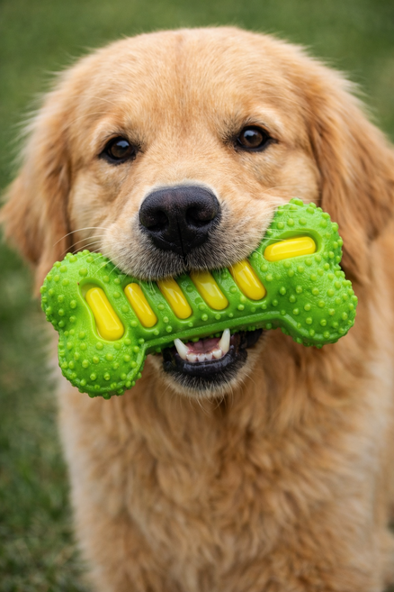 [푸들나무] 스트레스해소 덴탈 이갈이스틱 장난감, 1개, 그린