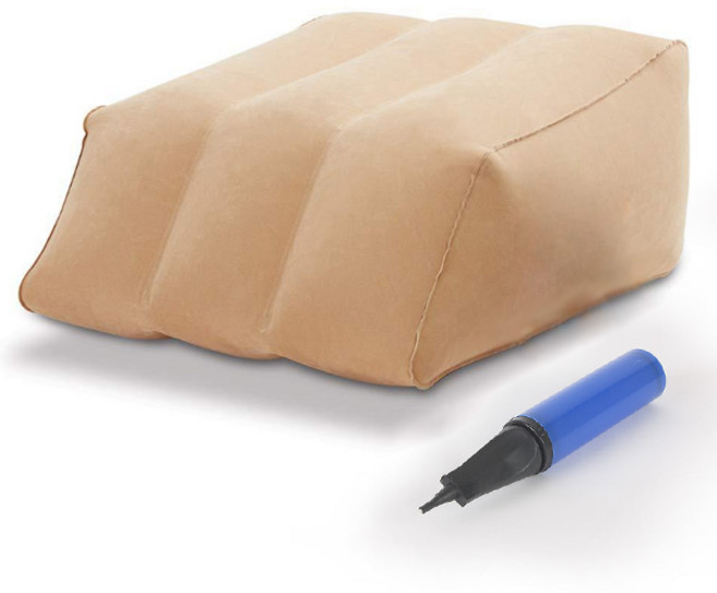 에어 다리 발 쿠션 + 에어펌프 세트, 1개, 베이지