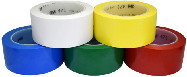3M 471 바닥 라인 테이프 재단 안전 위험 표시 경계선, 1개